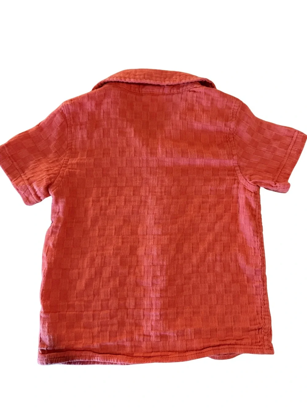 (5 for $15) | Cat & Jack Coral-Red Short Sleeve Button-Down Shirt for Kids